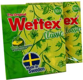 img 2 attached to 🧽 Wettex Superabsorbent Sponge Cloth - Original Swedish Dishcloth 10 ct (2-Pack)