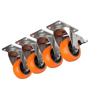 img 4 attached to 🔁 Premium 1000lb Capacity Swivel Casters for Effortless Mobility