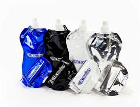 img 4 attached to 🚰 4 Pack of Activiva Collapsible Reusable Water Bottles with Carabiner Clip - Lightweight Leak Proof Foldable Drinking Water Bottles - Non-Toxic BPA Free - 16.9 oz