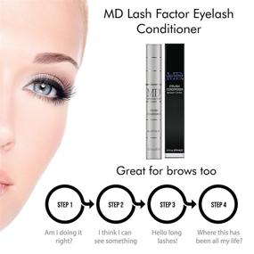 img 1 attached to 💯 MD Lash Factor Кондиционер для роста ресниц - Увеличивает объём, длину и плотность естественных ресниц - Улучшитель для ресниц для женщин - 0,1 унции/14 мл - На 3 месяца