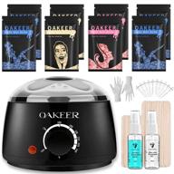 🔥 painless hair removal wax warmer kit for thick and long hair, complete at-home waxing kit with everything you need for novice, includes 8 bags of brazilian wax (14.1oz / 400g) logo