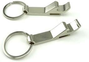 img 3 attached to Honbay 2pcs Keychain Bottle Opener - Stainless Steel Bartender Bottle Opener - Versatile 🍺 & Durable - Premium Beer Keyring Opener - Metal Pendant Animal Style Can Opener Keychain