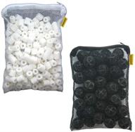 🐠 aquapapa filter media bags: 1 lb ceramic rings + 50 bio sponge balls for aquarium fish tank pond canister filter (ca, usa) логотип