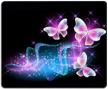 glowing butterflies mouse pad non slip rubber base gaming mousepads computers laptop office 240mm logo