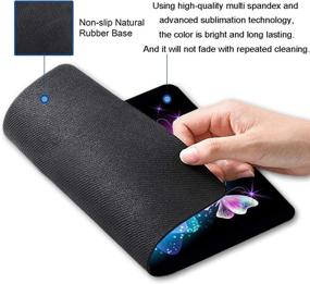 img 3 attached to Glowing Butterflies Mouse Pad Non Slip Rubber Base Gaming MousePads Computers Laptop Office 240Mm