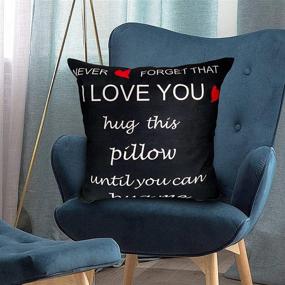 img 1 attached to Two-Sided Printing Lover Pillow Cover: A Romantic Reminder of 💌 Unending Love – Embrace this Comforting Cotton Linen Cushion for Eternal Hugs.