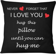 two-sided printing lover pillow cover: a romantic reminder of 💌 unending love – embrace this comforting cotton linen cushion for eternal hugs. logo