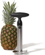 🍍 enhanced stainless steel pineapple corer & slicer by oxo good grips - silver/black logo