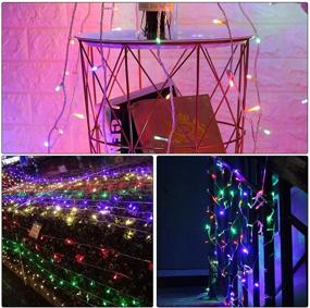 img 3 attached to Illuminew 42ft 100 LED Outdoor/Indoor String Lights: Multi-Mode Christmas Decorations for Bedroom, Wedding, and Party