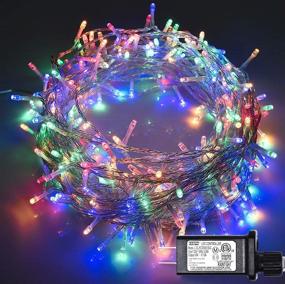 img 4 attached to Illuminew 42ft 100 LED Outdoor/Indoor String Lights: Multi-Mode Christmas Decorations for Bedroom, Wedding, and Party