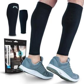 img 4 attached to PowerLix Calf Compression Sleeve Pair Outdoor Recreation