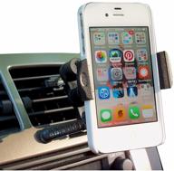 📱 universal air vent car phone mount - portable holder with lifetime replacement guarantee - securely fits phones 3" wide and above: iphone 4 to 10xr, android, samsung galaxy, and more logo