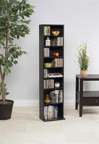 img 2 attached to 📀 Atlantic Summit Adjustable Media Cabinet - Organizes 261 CDs, 114 DVDs, and 132 Games - Espresso Finish