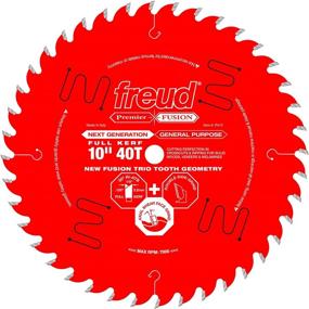 img 4 attached to 🔪 Высокопроизводительное лезвие Freud 10" x 40T для точных срезов и продольных резов на различных деревянных поверхностях (P410)