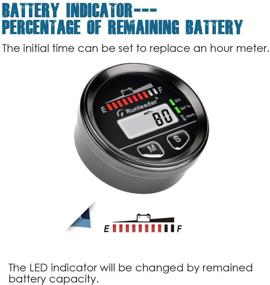 img 1 attached to 🔋 Runleader 12V-48V Digital LED Battery Capacity Monitor - Hours Volt Meter Gauge for Lead-Acid LiFePO4 Trojian Gel AGM Batteries: Golf Club, Forklift, Go Kart, RV, Trailer, Stacker