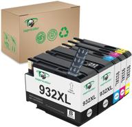 🖨️ supricolor compatible 932 933 ink cartridges - replacement for 932xl 933xl 5 packs, compatible with officejet 7610 7612 6700 6600 6100 7110 printer - includes 2 black, 1 cyan, 1 magenta, 1 yellow logo