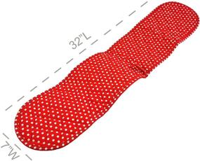 img 1 attached to 🔥 Home-X Heat Resistant Double Oven Mitt with Red Polka Dot Design - Extra Long Potholder for Cooking, Serving, and Arm Protection - Machine Washable, 32" Length