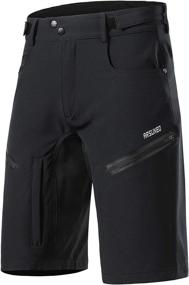 img 4 attached to 🚵 ARSUXEO Mens Mountain Bike Shorts, Loose Fit MTB Cycling Shorts with Moisture-Wicking Waistband