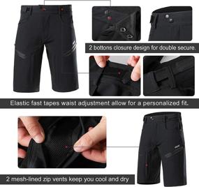 img 2 attached to 🚵 ARSUXEO Mens Mountain Bike Shorts, Loose Fit MTB Cycling Shorts with Moisture-Wicking Waistband