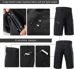 img 1 attached to 🚵 ARSUXEO Mens Mountain Bike Shorts, Loose Fit MTB Cycling Shorts with Moisture-Wicking Waistband