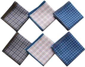 img 2 attached to 🧣 LACS Classic Cotton Handkerchiefs - 43Cm, High-Quality Handkerchiefs