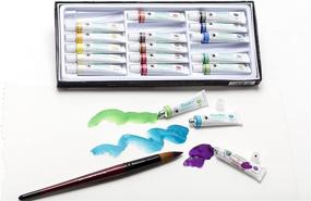 img 3 attached to Marie's Extra Fine Gouache Opaque Watercolor Paint Set - 12 ml Tubes - Assorted Colors (Pack of 18)