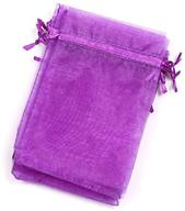 edenkiss purple drawstring organza jewelry pouch bags - multiple sizes (50pcs) logo