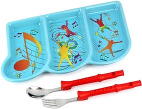 img 4 attached to KidsFunwares Time Musical Dinnerware Meal
