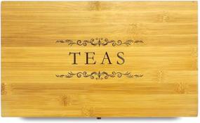 img 1 attached to 📚 Cookbook People Multikeep Tea Box: Organize & Store 128 Tea Bags with Adjustable Dividers and Bamboo Lid (Tea Filigree Edition)