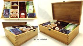 img 2 attached to 📚 Cookbook People Multikeep Tea Box: Organize & Store 128 Tea Bags with Adjustable Dividers and Bamboo Lid (Tea Filigree Edition)