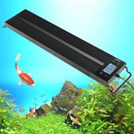 amzbd aquarium lights: full spectrum led lights for fish tank or plants tank, programmable timer & diy, waterproof, extendable brackets (12-54inches), 7 colors fresh water light logo