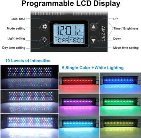 img 2 attached to AMZBD Aquarium Lights: Full Spectrum LED Lights for Fish Tank or Plants Tank, Programmable Timer & DIY, Waterproof, Extendable Brackets (12-54inches), 7 Colors Fresh Water Light