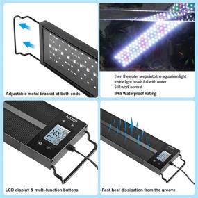 img 3 attached to AMZBD Aquarium Lights: Full Spectrum LED Lights for Fish Tank or Plants Tank, Programmable Timer & DIY, Waterproof, Extendable Brackets (12-54inches), 7 Colors Fresh Water Light