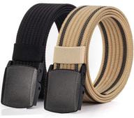 🔥 stylish and durable hoanan non metal coyote men's belt accessories for casual and tactical attire logo