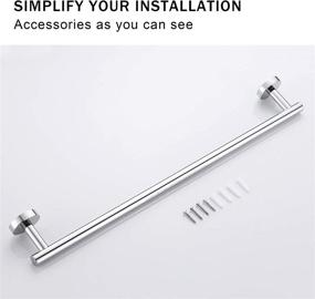 img 1 attached to Holder Bathroom Hardware SUS Stainless Steel Towel Accessories