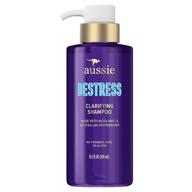 🍃 aussie destress clarifying shampoo: rejuvenate with mosa mint and australian pepperberry, fresh 10.1 fl oz logo