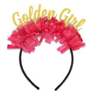 golden girl party tiara birthday logo