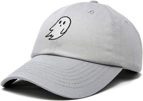 img 1 attached to Ghost Embroidery Cute Halloween Baseball Cap Dad Hat by DALIX