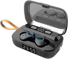 img 4 attached to Наушники Wingfulrun Sports Earbuds - беспроводные Bluetooth 5.1 внутриканальные наушники с микрофоном и защитой от воды IPX7, сенсорное управление, чехол для зарядки по USB - идеальны для тренировок в спортзале, дома и в офисе.