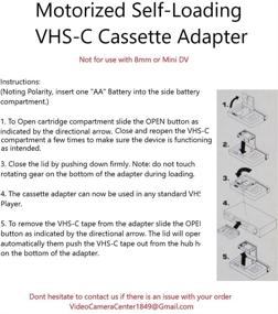 img 1 attached to 📼 Эффективный моторизованный адаптер кассет VHS-C для JVC C-P7U CP6BKU C-P6U, Panasonic PV-P1, RCA VCA115 - магазин электроники и аксессуаров.