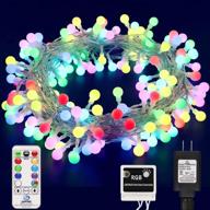 🌍 fiee 8 colors change globe ball string lights with remote control - 33ft 96led rgb fairy decoration christmas lights with 52 modes - plug in for indoor party wedding bedroom garden logo