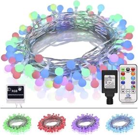 img 3 attached to 🌍 Fiee 8 Colors Change Globe Ball String Lights with Remote Control - 33ft 96LED RGB Fairy Decoration Christmas Lights with 52 Modes - Plug in for Indoor Party Wedding Bedroom Garden