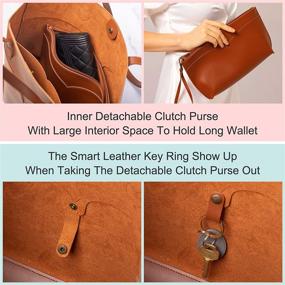 img 1 attached to Leather Vintage Shoulder Handbag Classic