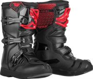 🖤 stylish and functional red/black fly racing maverick mx youth and mini boots (size 6) logo