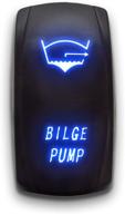 💡 stark blue led bilge pump rocker switch - dual light, 20a 12v on/off logo