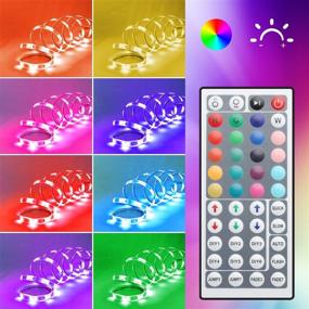img 3 attached to 🌈 XIER 40ft Color Changing RGB LED Strip Lights with Remote - Home, Bedroom & Kitchen Decoration