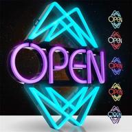 element lux illuminated open sign logo