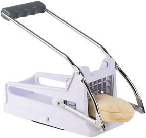 img 4 attached to 🍟 Commercial Grade French Fry Cutter Potato Slicer - Strongest-and-Heaviest Duty Vegetable and Potato Dicer with No-Slip Suction Base for Easy Slicing - Includes 2 Stainless Steel Blades