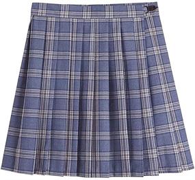 img 4 attached to 👗 Dlynmoo Women's High-Waisted Pleated School Girls' Clothing: Stylish and Sophisticated Attire