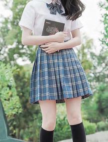 img 2 attached to 👗 Dlynmoo Women's High-Waisted Pleated School Girls' Clothing: Stylish and Sophisticated Attire